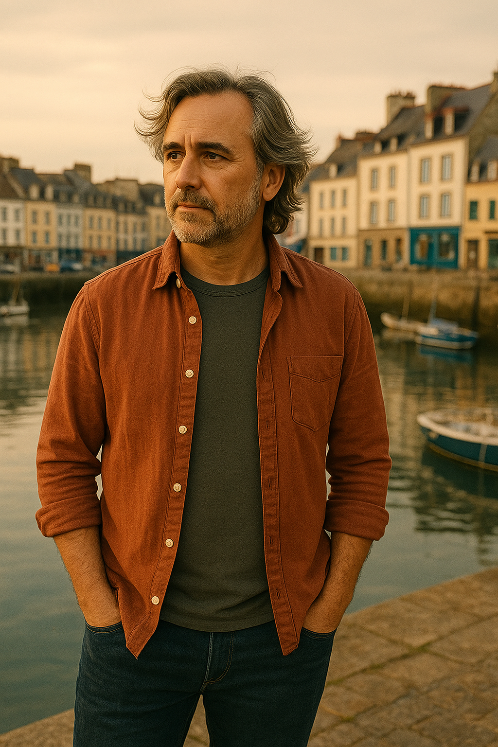 Alan Menhir dos au port de Kervog